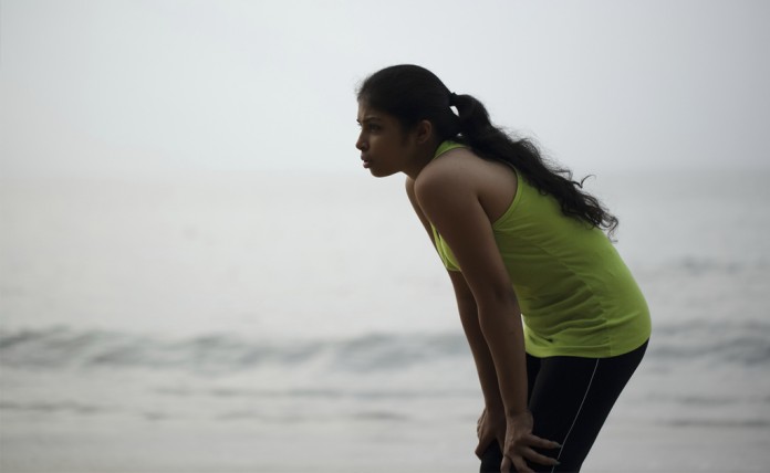 lethargy Woman lethargic due to lack of exercise