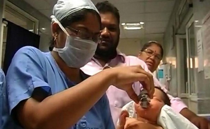 Baby at hospital
