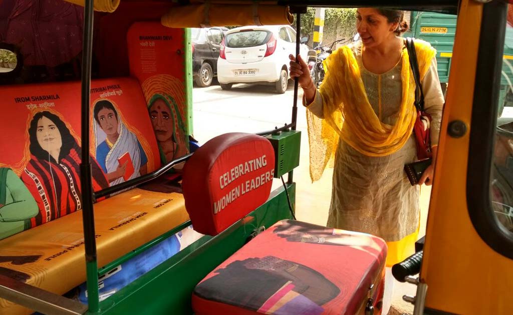 Delhi Autorickshaw Gets A Thoughtful Makeover, Hails Women Crusaders