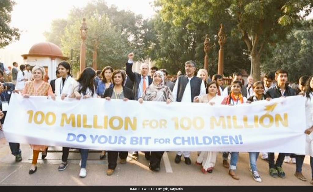 3,000 Children March To Kick Off '100 Million For 100 Million' Campaign