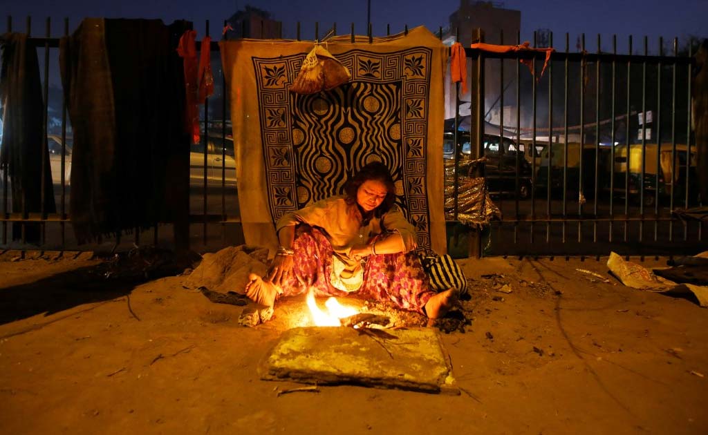 In Winter Nights, Buses, Portable Cabins Double Up As Shelters For Homeless