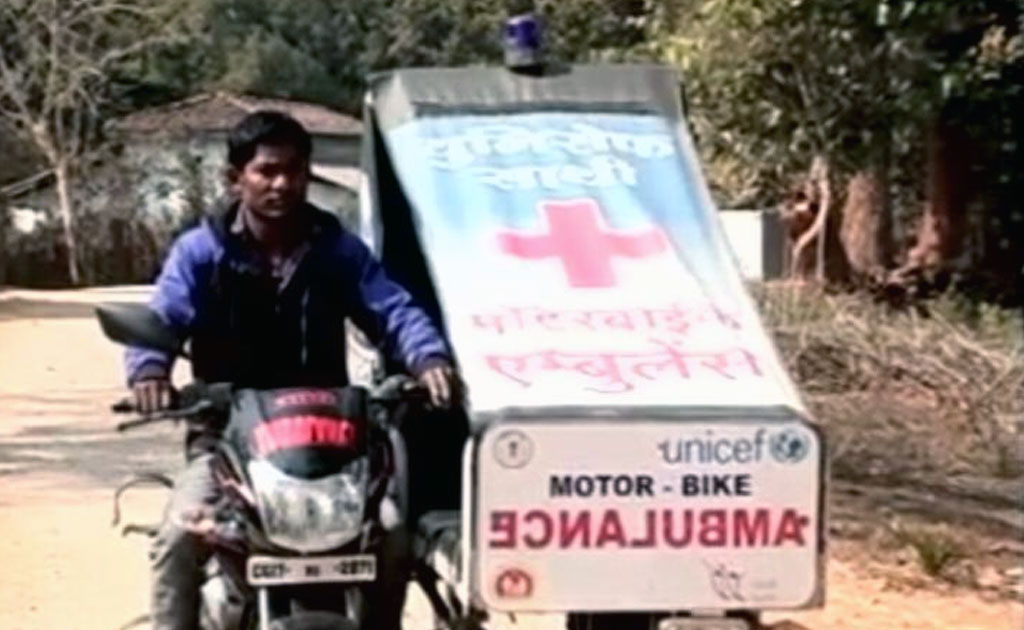 With Motorbike-Ambulances, Number Of Child Deliveries Go Up In Chhattisgarh’s Tribal Areas With Motorbike-Ambulances, Number Of Child Deliveries Go Up In Chhattisgarh’s Tribal Areas