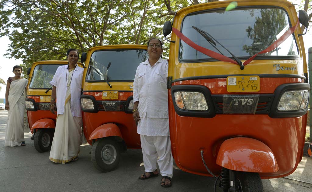 In White Uniforms, Mumbai’s New Women Auto Drivers Get To Work