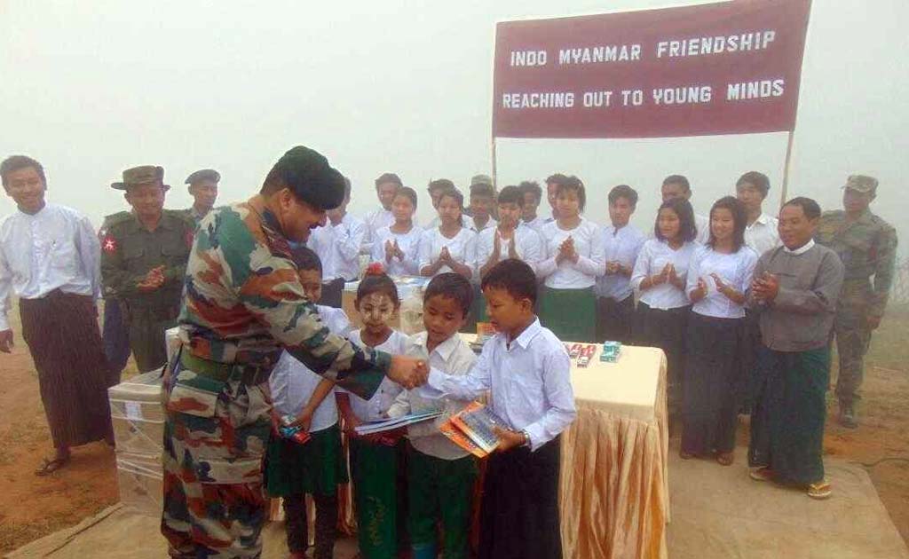 In Goodwill Gesture, Indian Army Reaches Out To Flood-Hit Myanmar Children