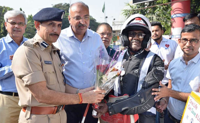 100 Days, 18 States And A Bike 67-Year-Old Rides 10,000 KM To Create Awareness About Organ Donation