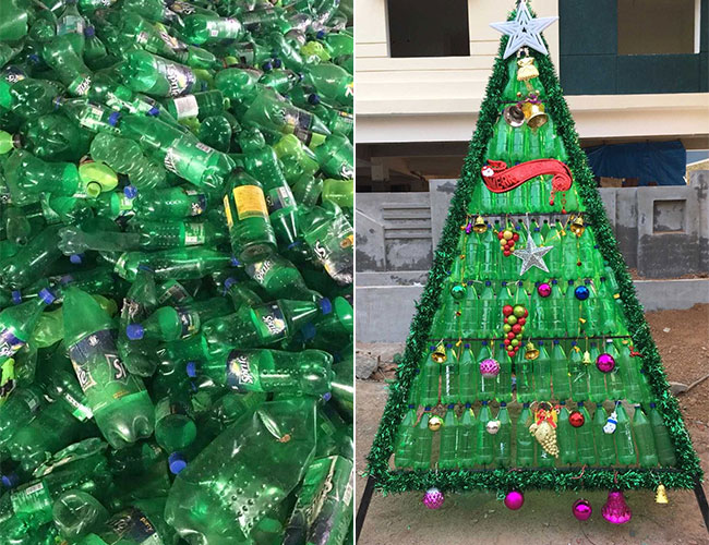 Jingle Bells, Garbage Shells: Christmas Trees From 2,000 Discarded ...