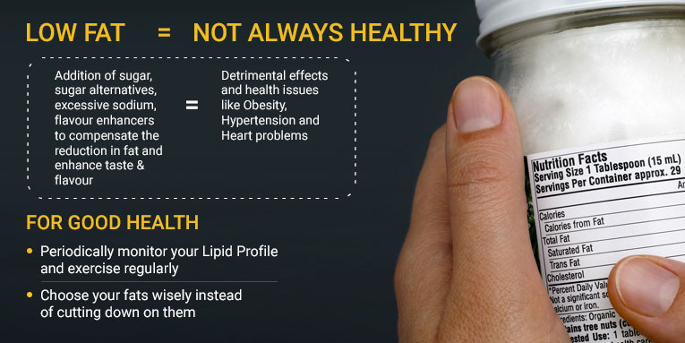 Low fat is not always healthy