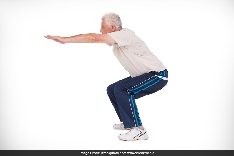 Mini-squats  Senior fitness, Daily exercise routines, Knee pain